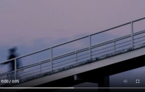 天桥人物行走延迟拍摄视频素材