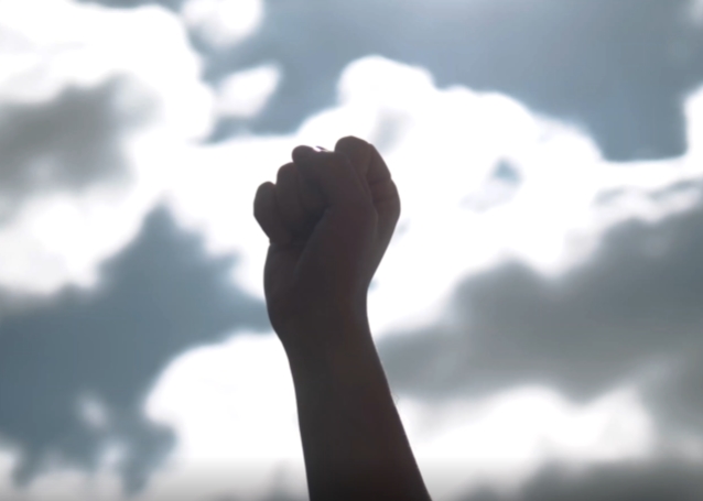 振臂高呼励志视频素材