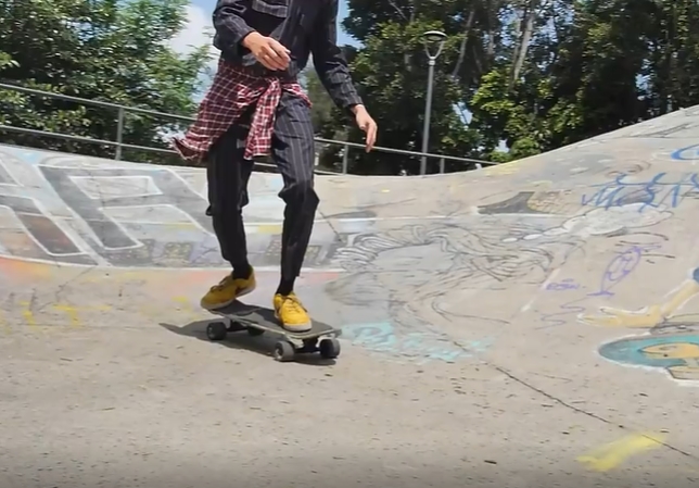 滑板练习运动视频素材