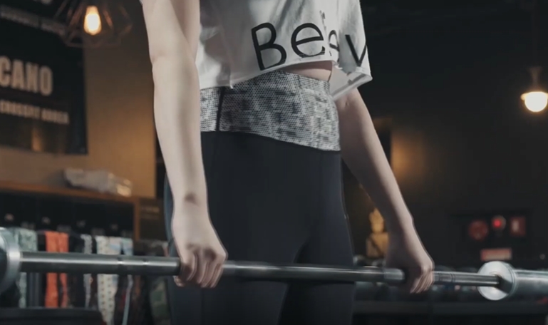 健身房杠铃励志视频素材