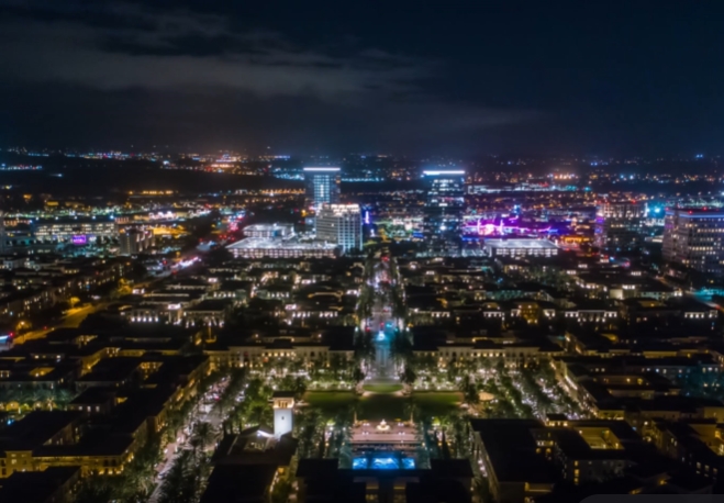 航拍城市夜景视频素材