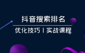 抖音搜索优化SEO排名课程
